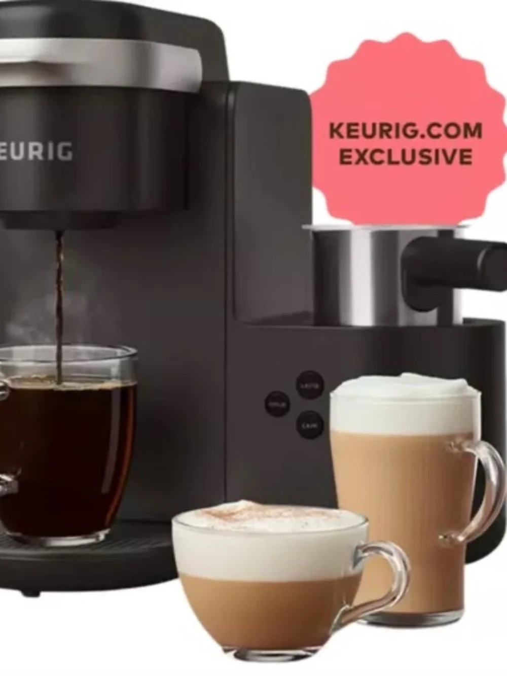 NEW - KEURIG® K-Café® Single Serve Coffee Latte & Cappuccino Maker w/ Frother